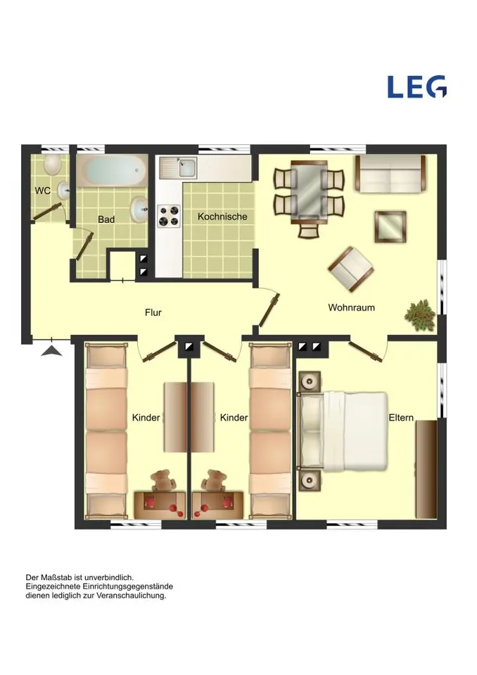 4 Zimmer Wohnung mit 63 m² in Bocholt – Bild 5