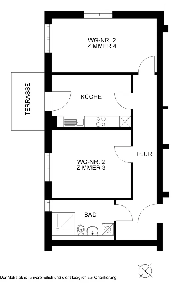 1 Zimmer Wohnung mit 31 m² in Bielefeld – Bild 2