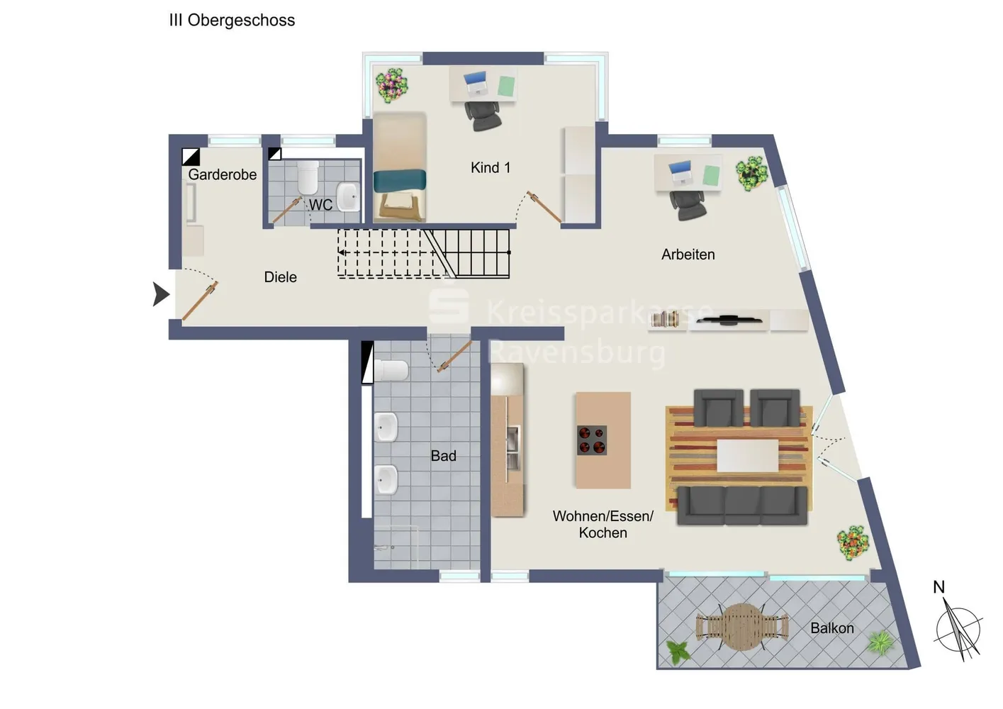4 Zimmer Wohnung mit 136 m² in Ravensburg – Bild 8