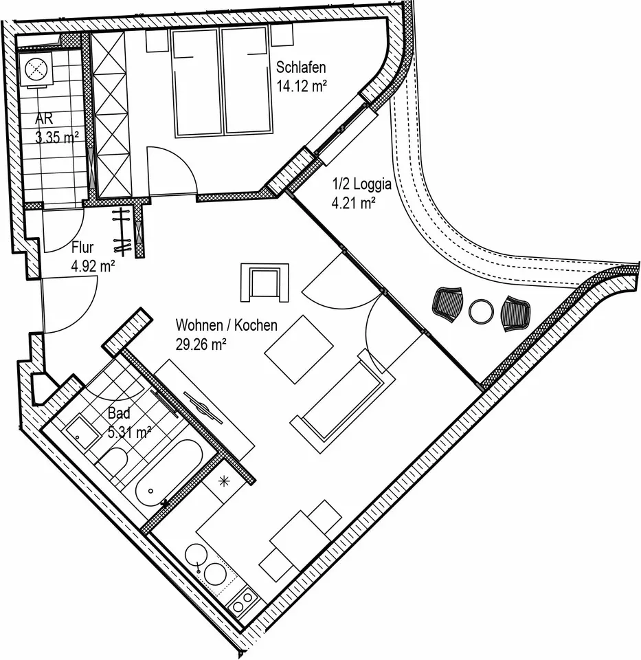 2 Zimmer Wohnung mit 60 m² in Leipzig – Bild 7