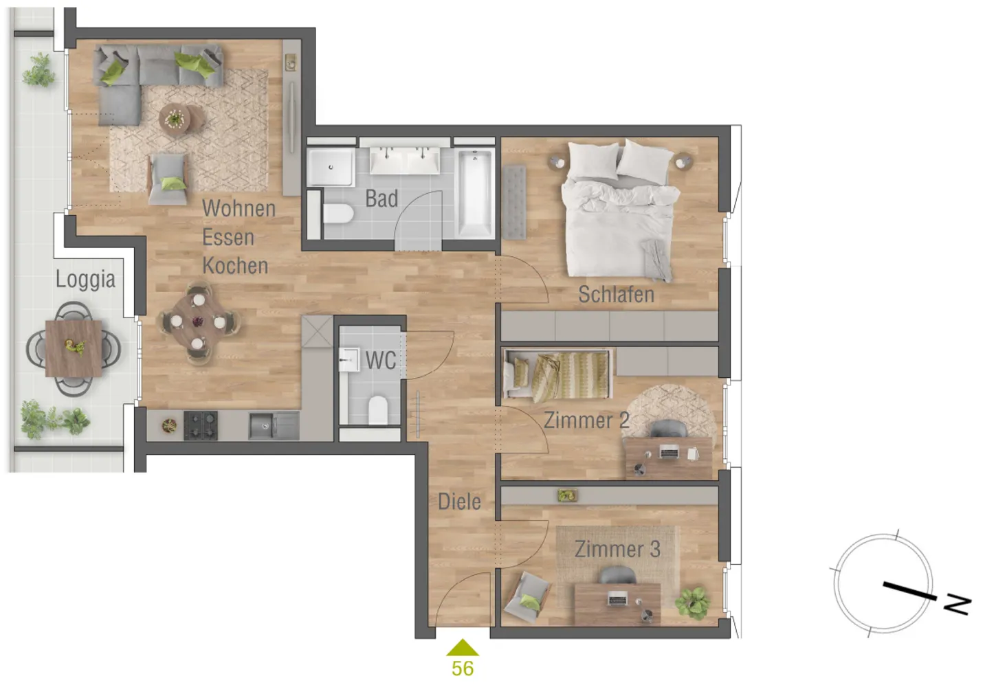 4 Zimmer Wohnung mit 89 m² in Bietigheim-Bissingen – Bild 9