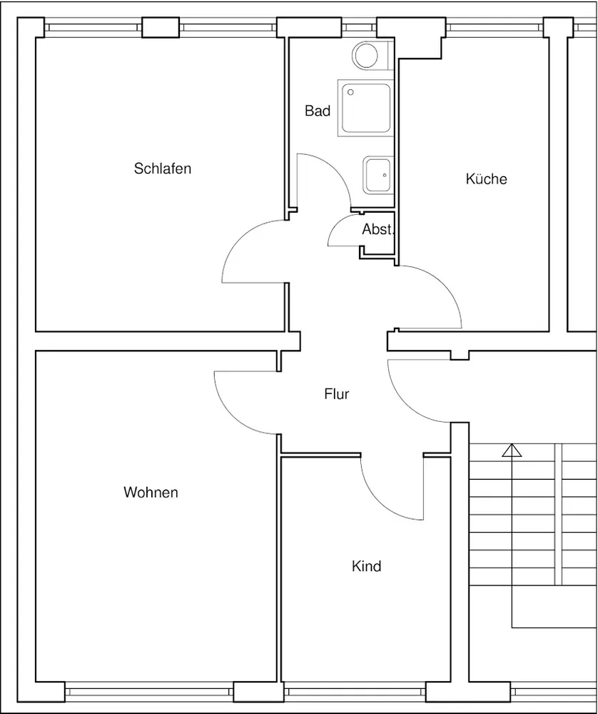 3 room apartment with 55 m² in Brunswick – Photo 2