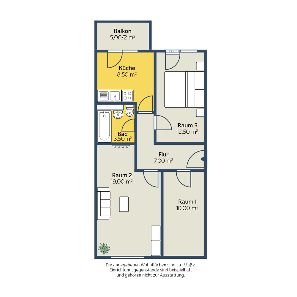 3 room apartment with 61 m² in Leipzig – Photo 2