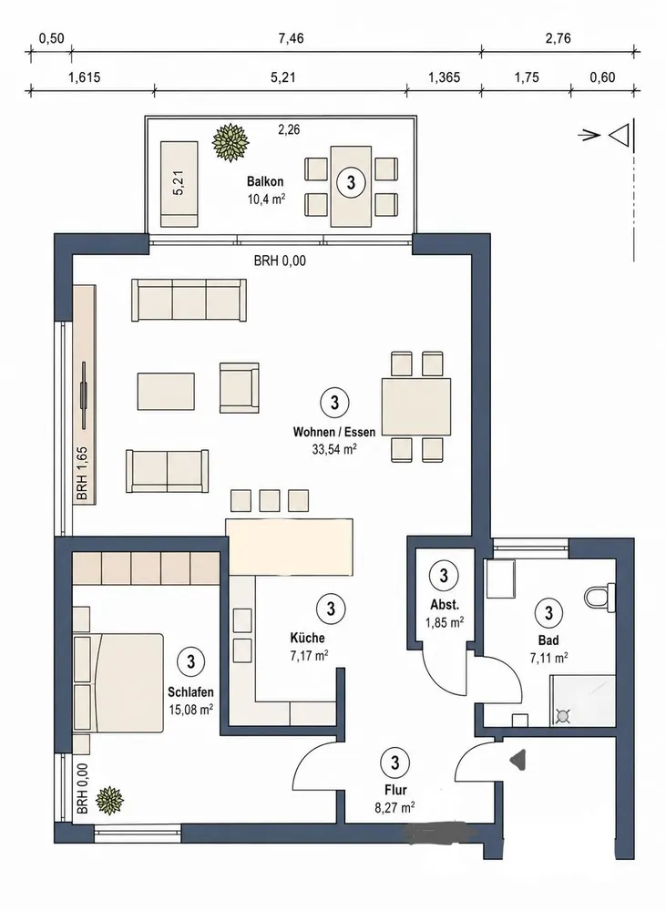 2 room apartment with 78 m² in Rodgau – Photo 4