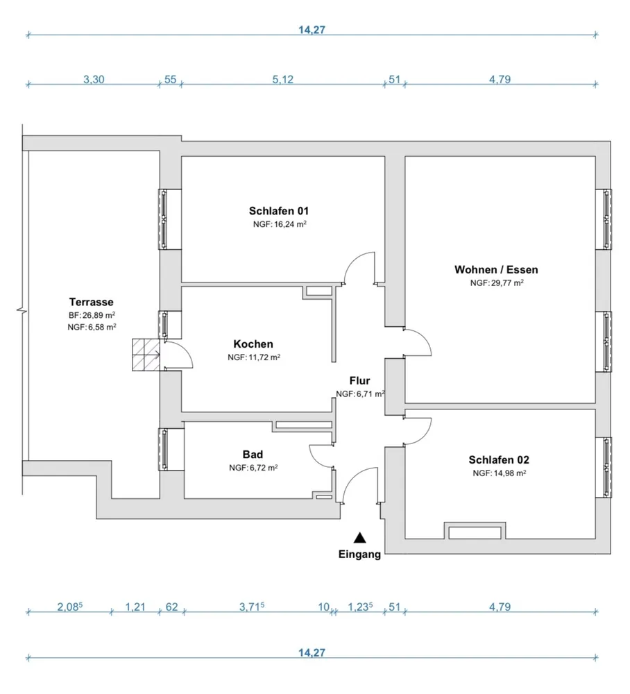 3 Zimmer Wohnung mit 96 m² in Düsseldorf – Bild 11