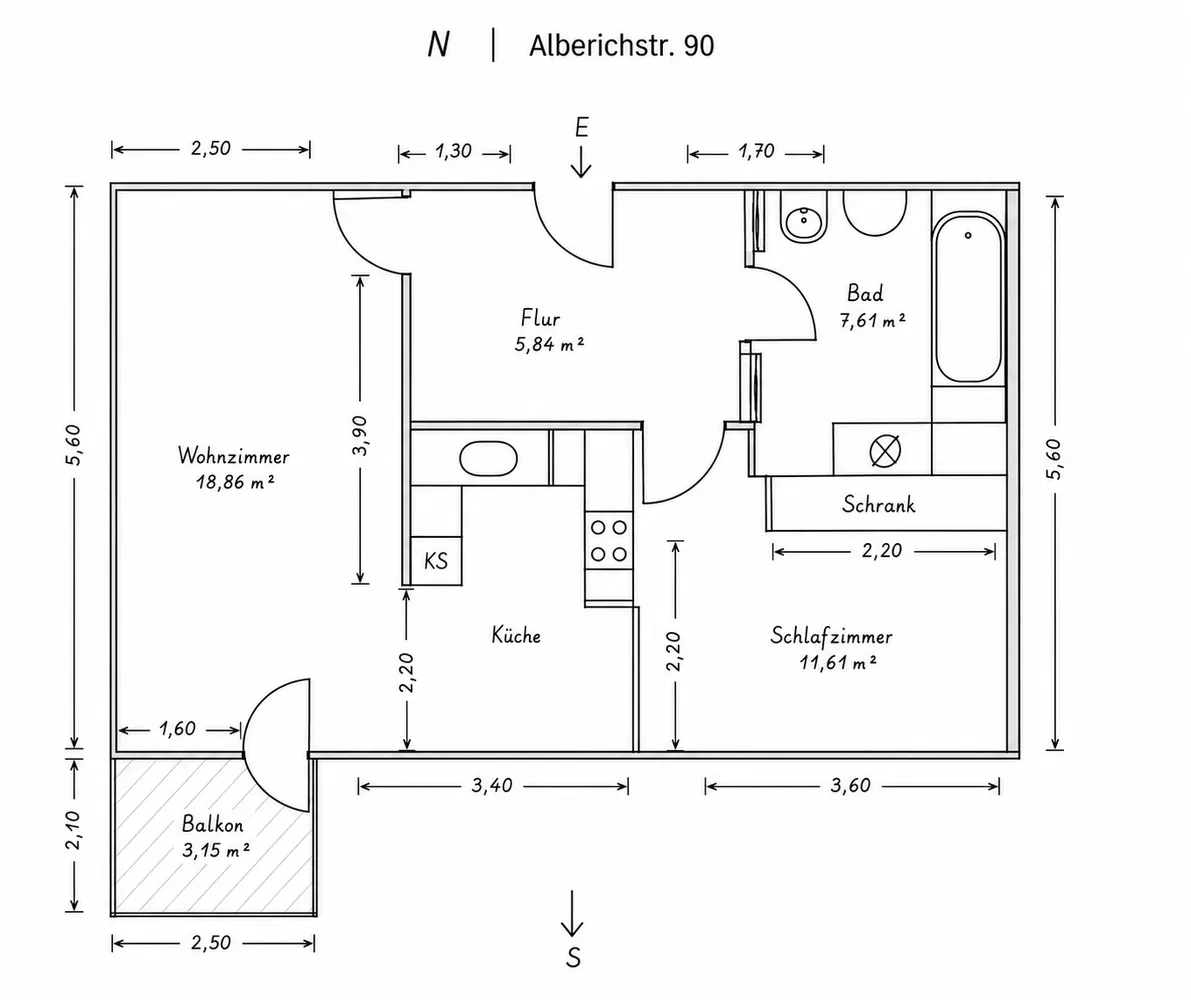 2 Zimmer Wohnung mit 53 m² in Mannheim – Bild 12