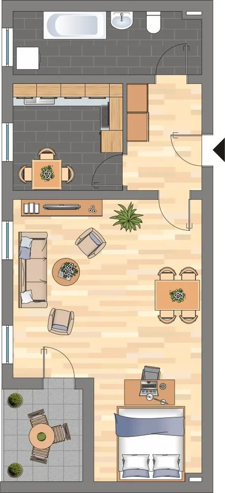 1 Zimmer Wohnung mit 45 m² in Duisburg – Bild 2