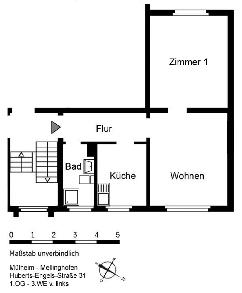 2 room apartment with 44 m² in Mülheim an der Ruhr – Photo 8