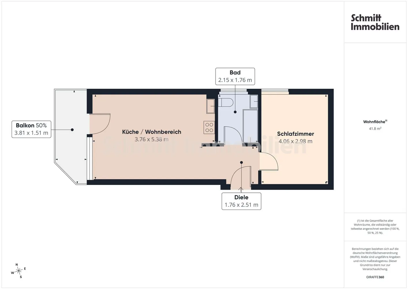 2 Zimmer Wohnung mit 42 m² in Frankfurt am Main – Bild 6