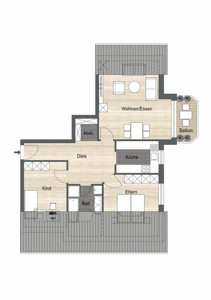 3 Zimmer Wohnung mit 80 m² in Crailsheim – Bild 4