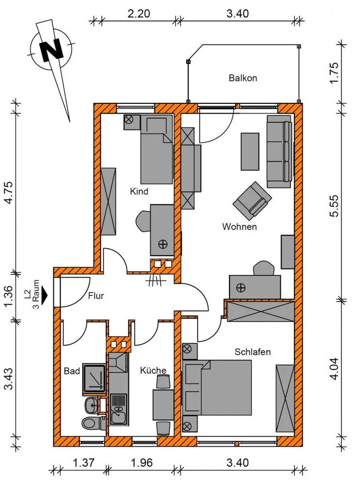 3 room apartment with 58 m² in Magdeburg – Photo 8