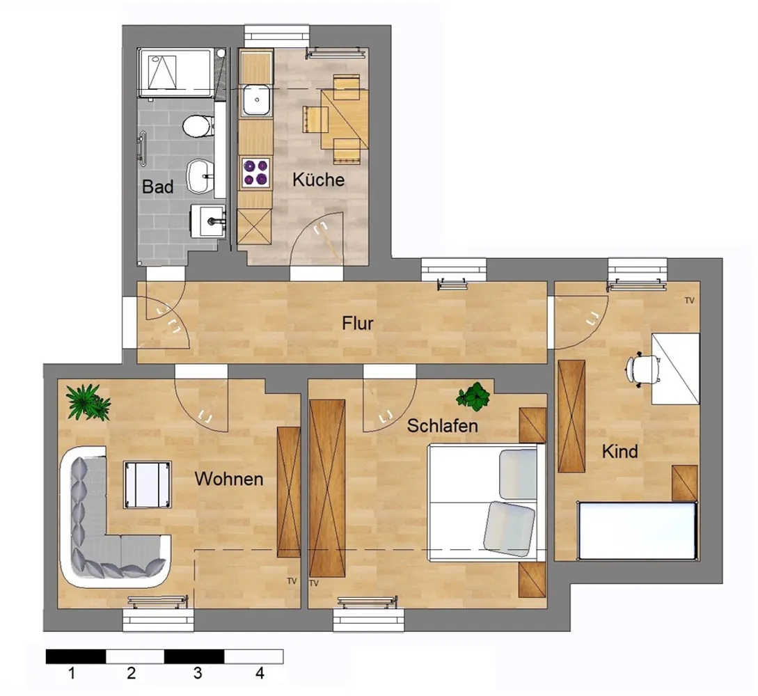 3 room apartment with 58 m² in Hanover – Photo 4