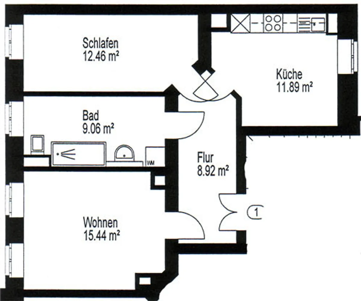 2 Zimmer Wohnung mit 58 m² in Leipzig – Bild 2