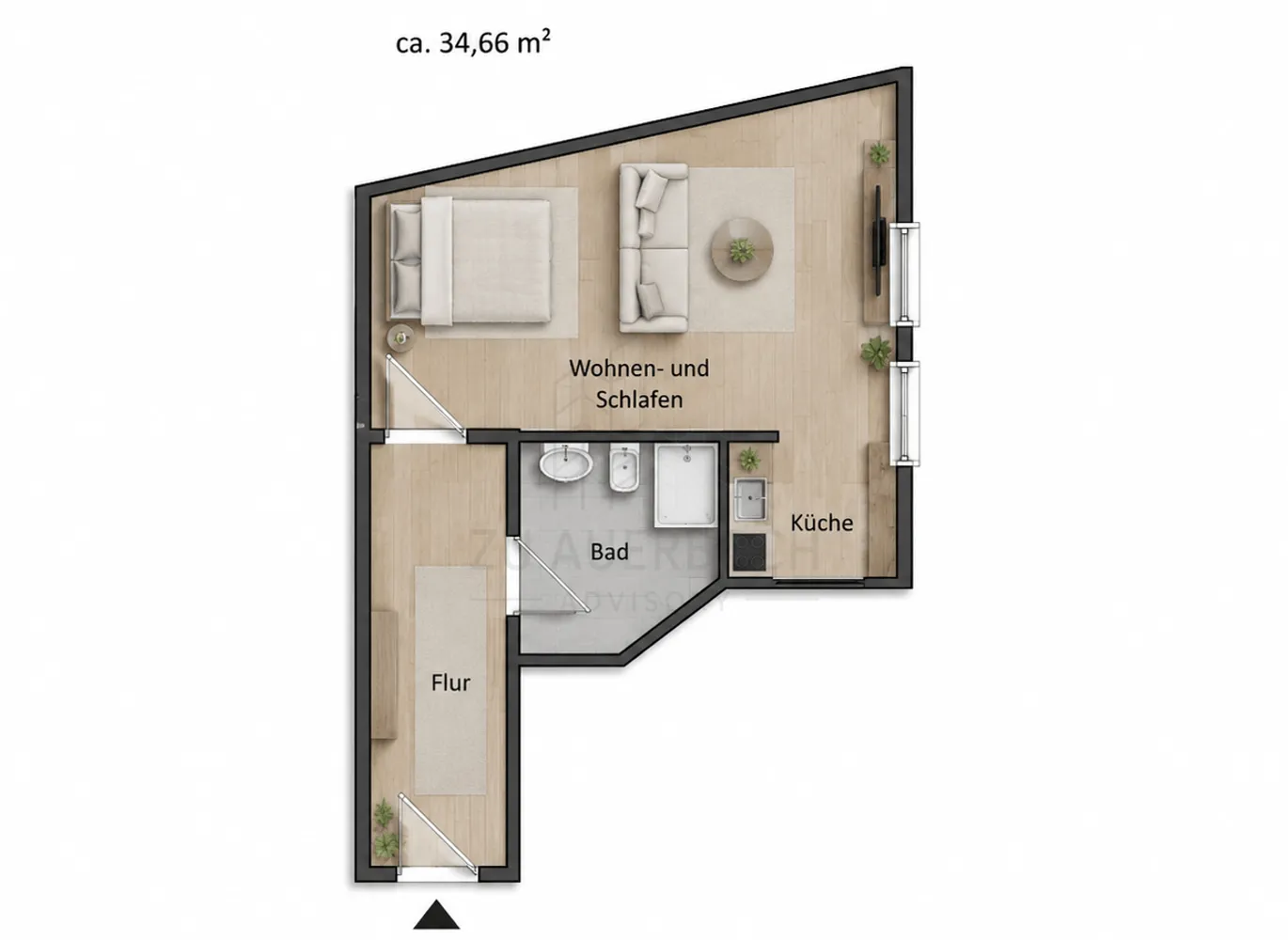 1 Zimmer Wohnung mit 35 m² in Leipzig – Bild 12