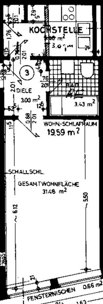 1 Zimmer Wohnung mit 31 m² in Bremen – Bild 3