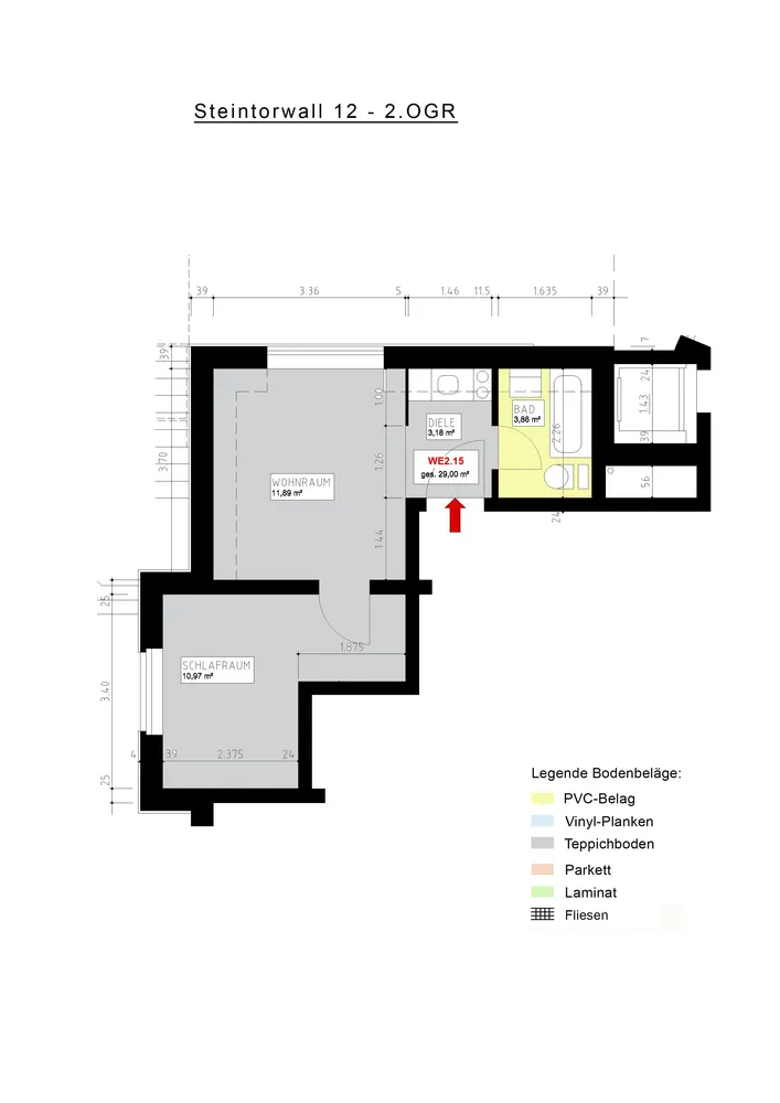 2 Zimmer Wohnung mit 29 m² in Braunschweig – Bild 1
