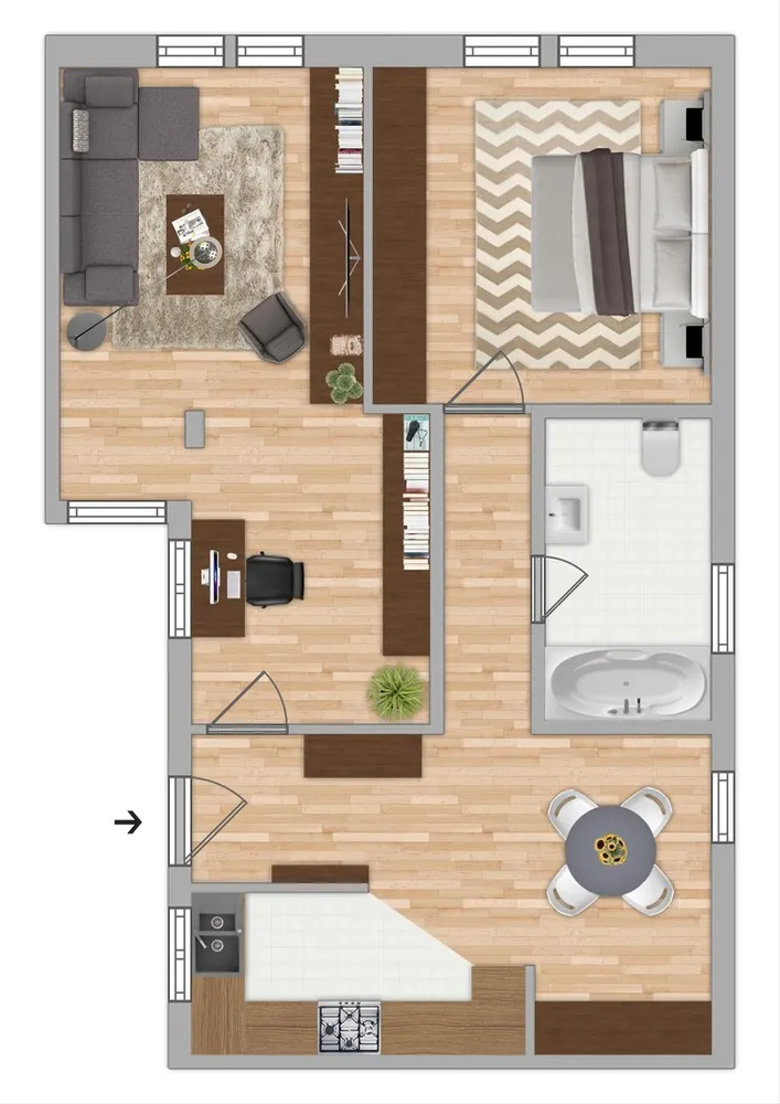 3 Zimmer Wohnung mit 67 m² in Hofheim am Taunus – Bild 2