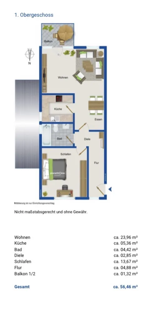 2 Zimmer Wohnung mit 56 m² in Regensburg – Bild 7