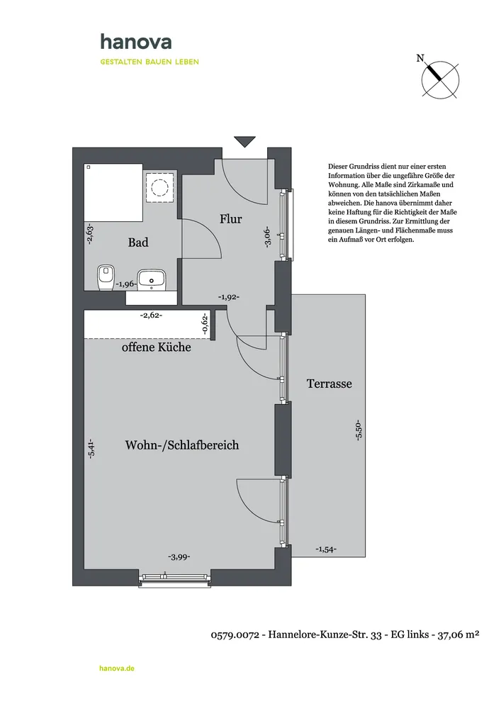 1 Zimmer Wohnung mit 37 m² in Hannover – Bild 7