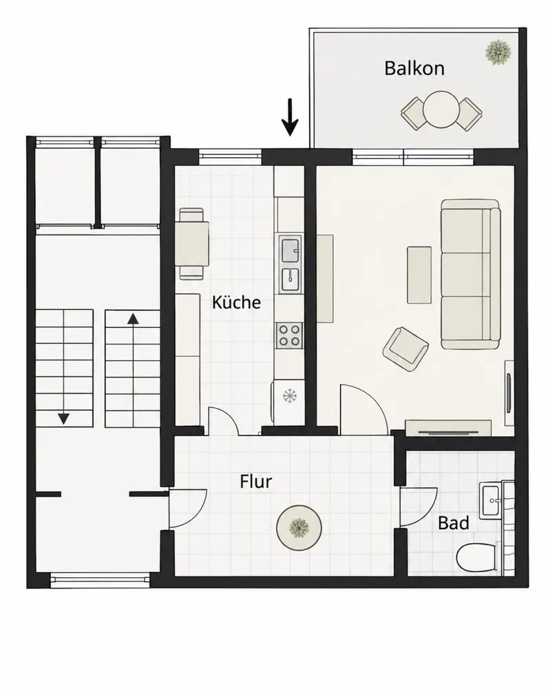 1 Zimmer Wohnung mit 35 m² in Darmstadt – Bild 4