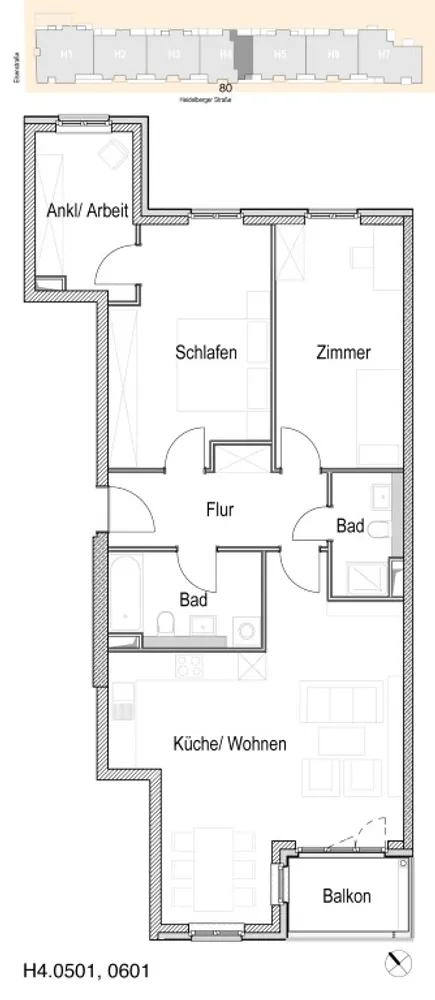 3 Zimmer Wohnung mit 93 m² in Berlin – Bild 2