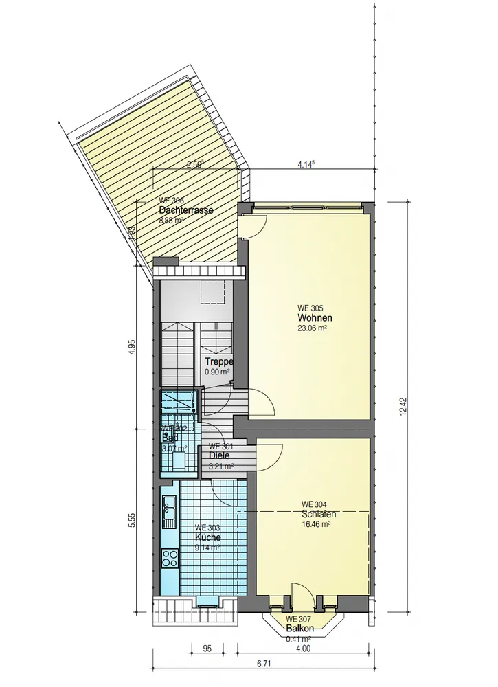 2 Zimmer Wohnung mit 66 m² in Düren – Bild 12