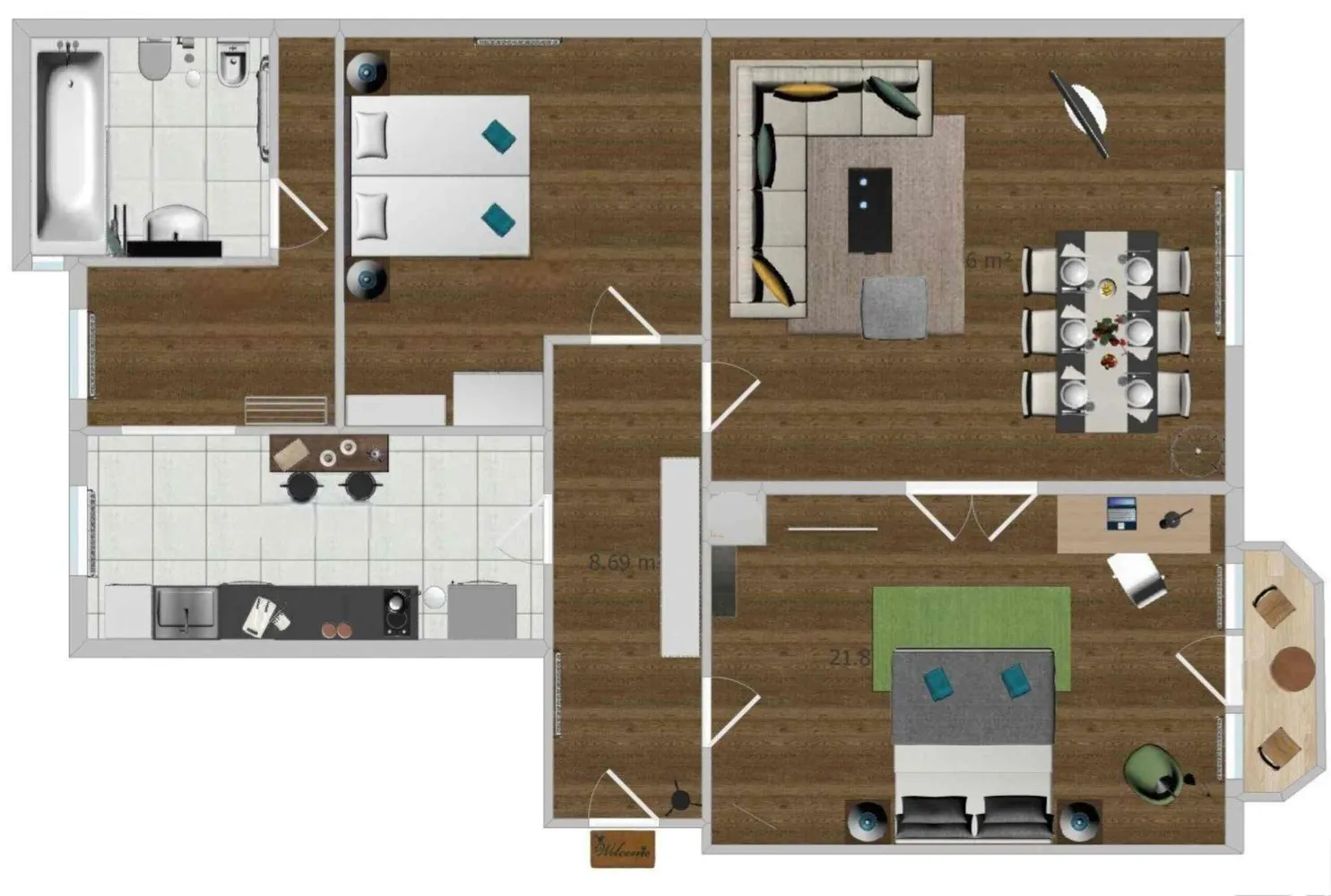 3 Zimmer Wohnung mit 100 m² in Wiesbaden – Bild 8