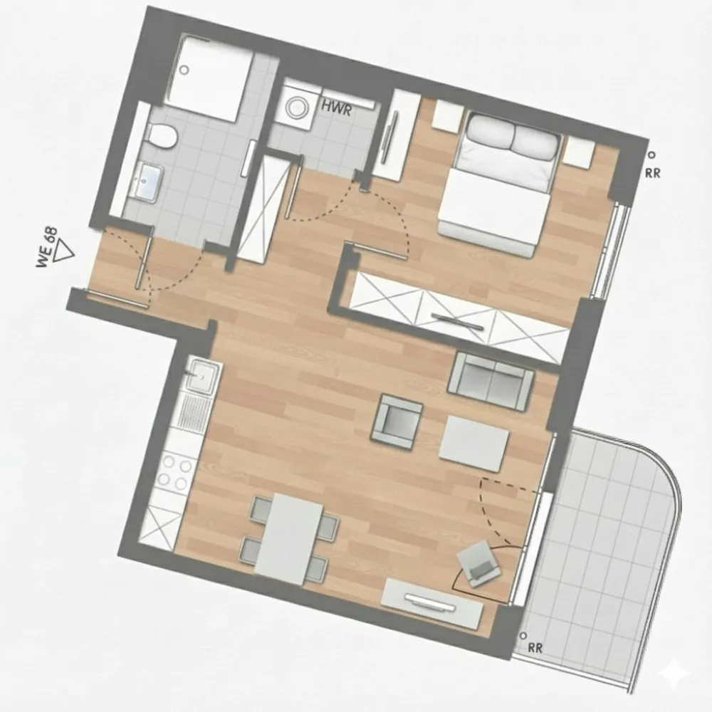 2 room apartment with 58 m² in Cologne – Photo 10