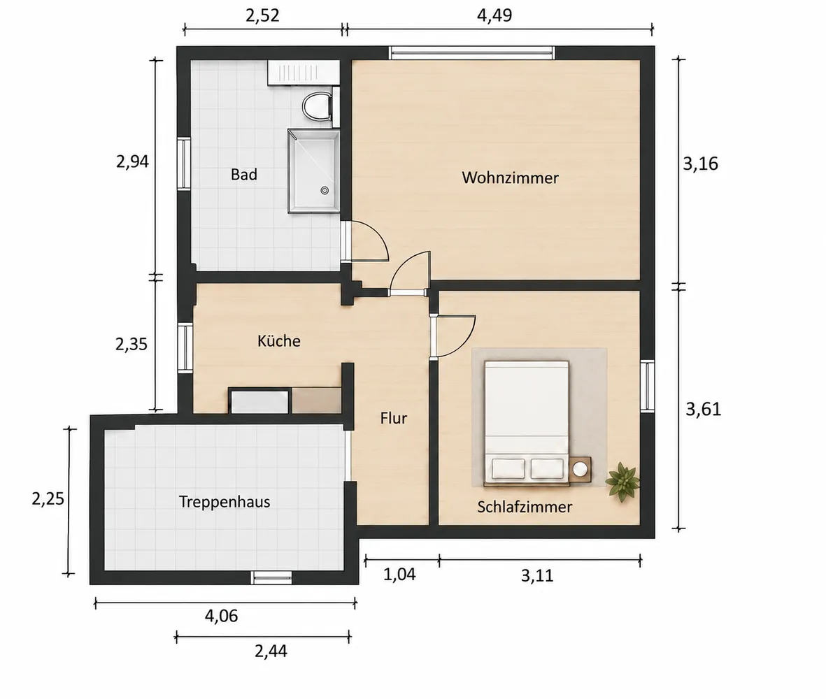 2 Zimmer Wohnung mit 40 m² in Schwäbisch Hall – Bild 6