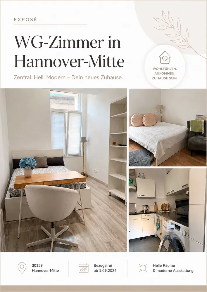 1 room apartment with 25 m² in Hanover – Photo 1