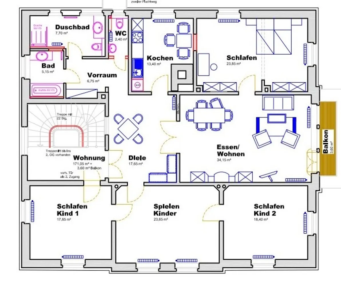5 Zimmer Wohnung mit 171 m² in Altenburg – Bild 6