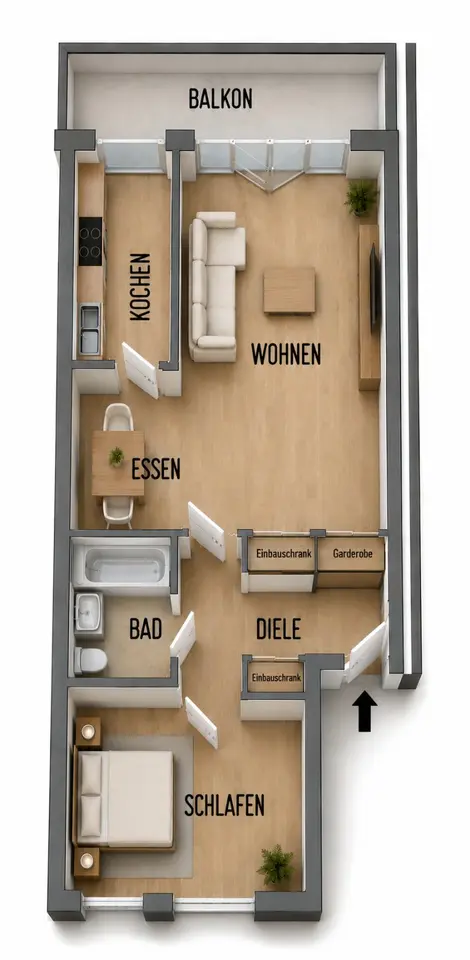 2 Zimmer Wohnung mit 55 m² in Osnabrück – Bild 7