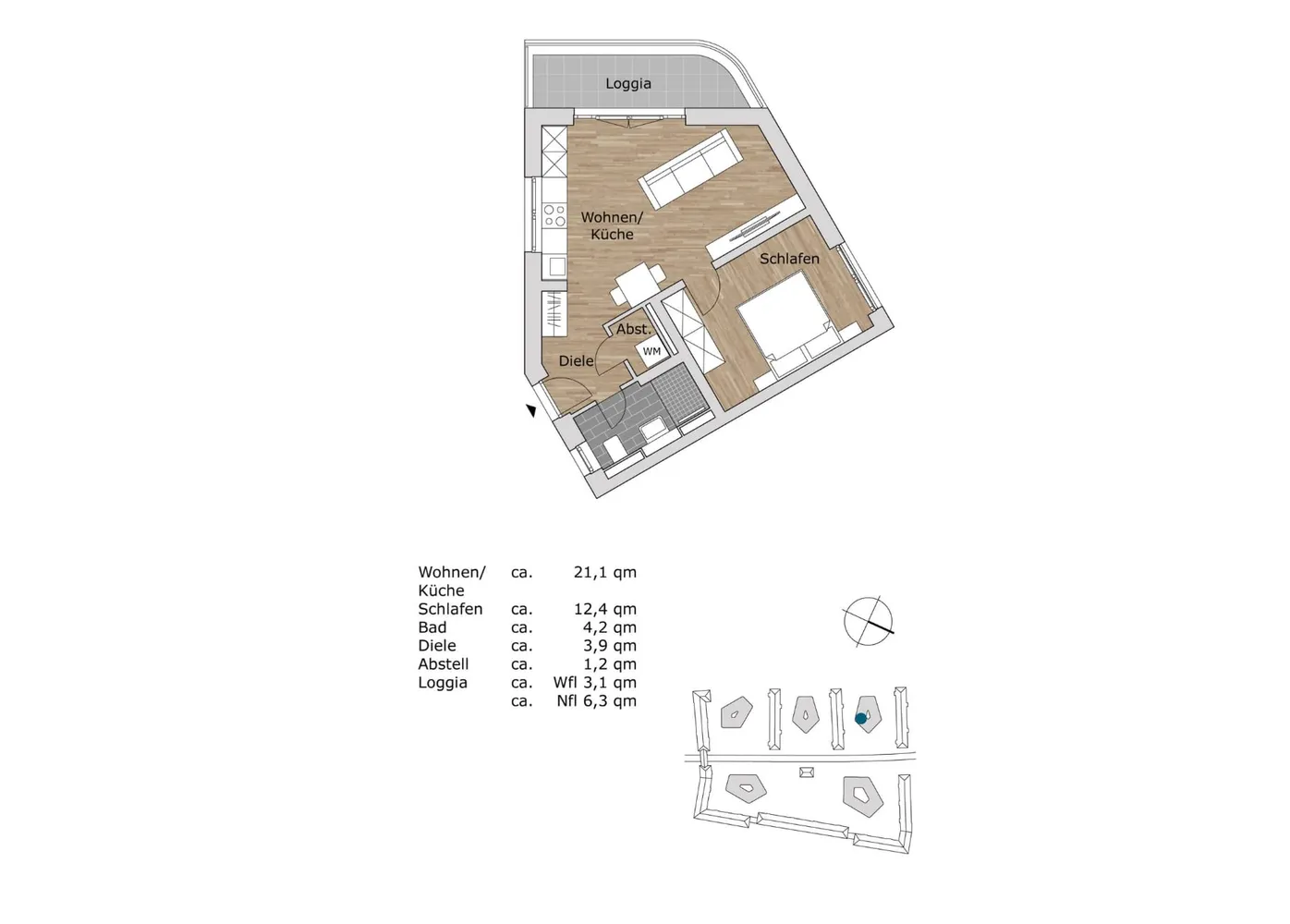 2 Zimmer Wohnung mit 46 m² in Dresden – Bild 3