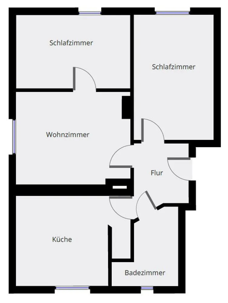 3 Zimmer Wohnung mit 56 m² in Bitterfeld-Wolfen – Bild 2
