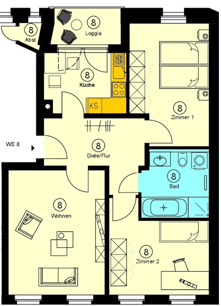 3 Zimmer Wohnung mit 68 m² in Leipzig – Bild 9