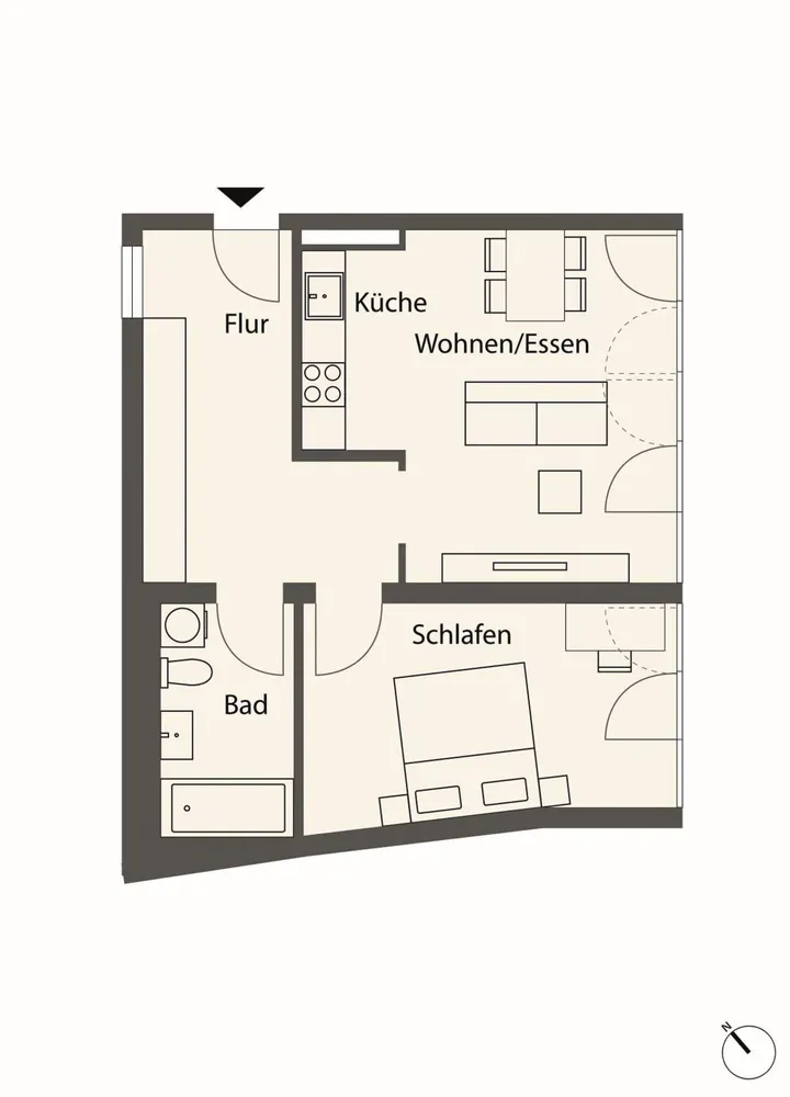 2 Zimmer Wohnung mit 56 m² in Stuttgart – Bild 1