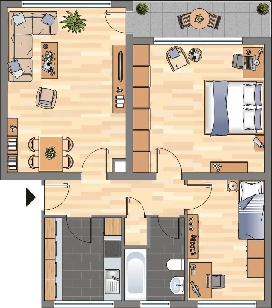 3 Zimmer Wohnung mit 72 m² in Velbert – Bild 2