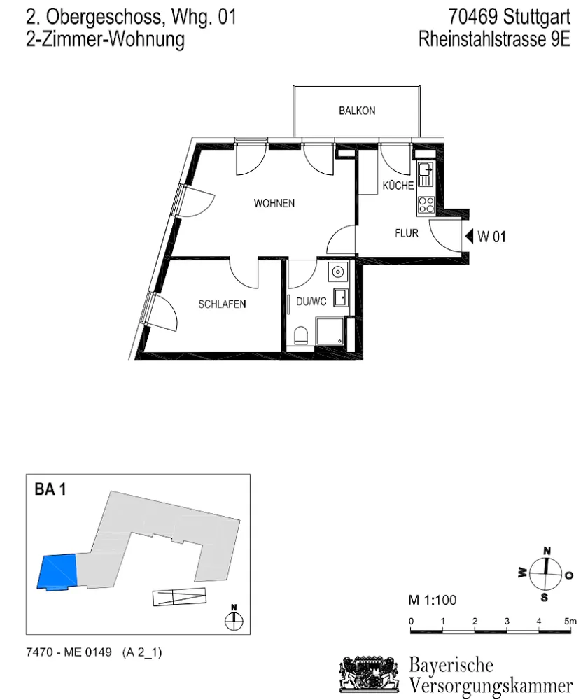 2 Zimmer Wohnung mit 45 m² in Stuttgart – Bild 7