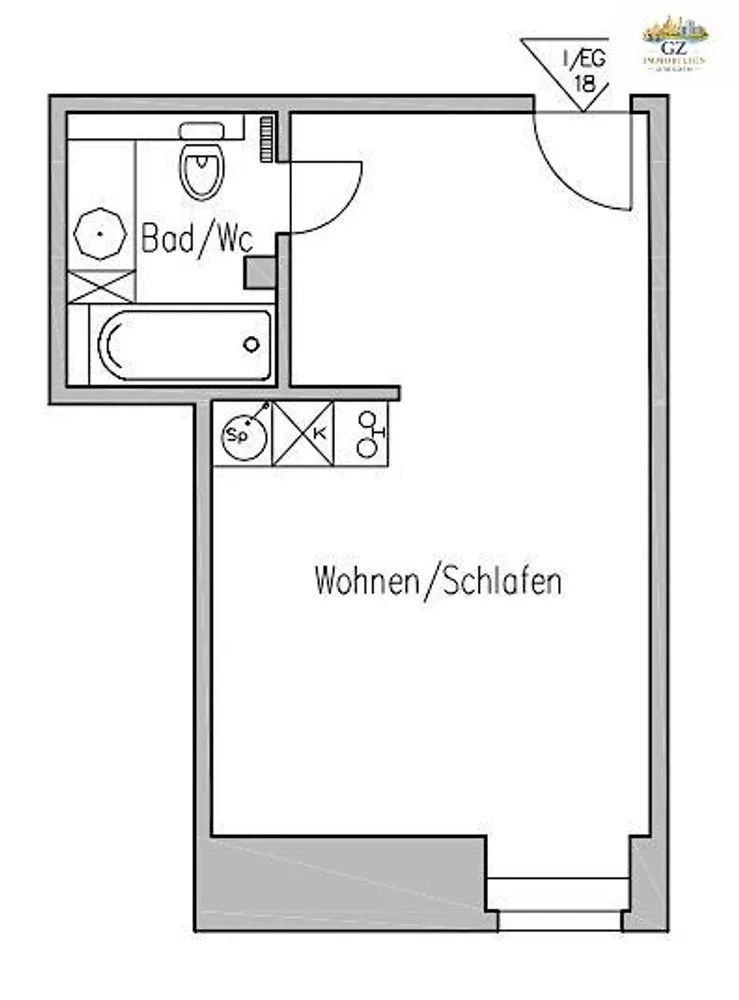 1 Zimmer Wohnung mit 29 m² in Dresden – Bild 5