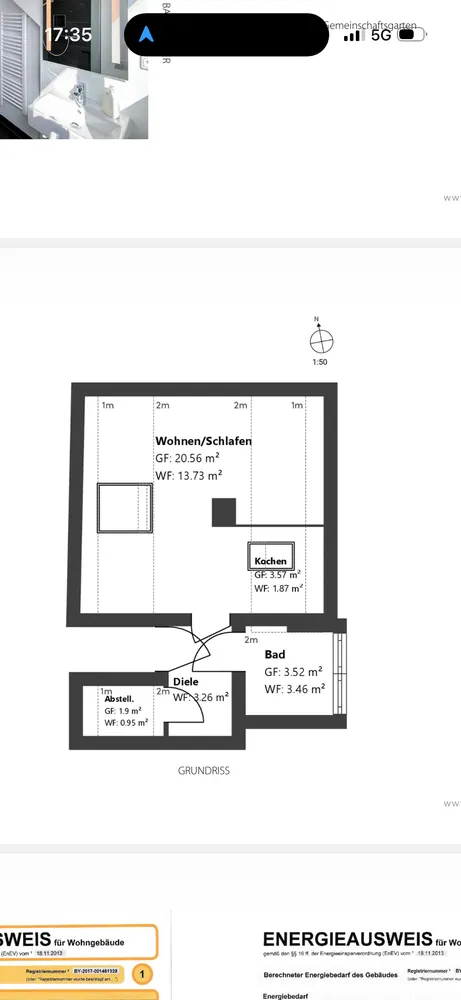 1 Zimmer Wohnung mit 24 m² in München – Bild 4
