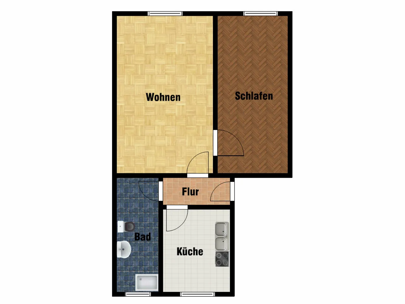 2 Zimmer Wohnung mit 50 m² in Magdeburg – Bild 5