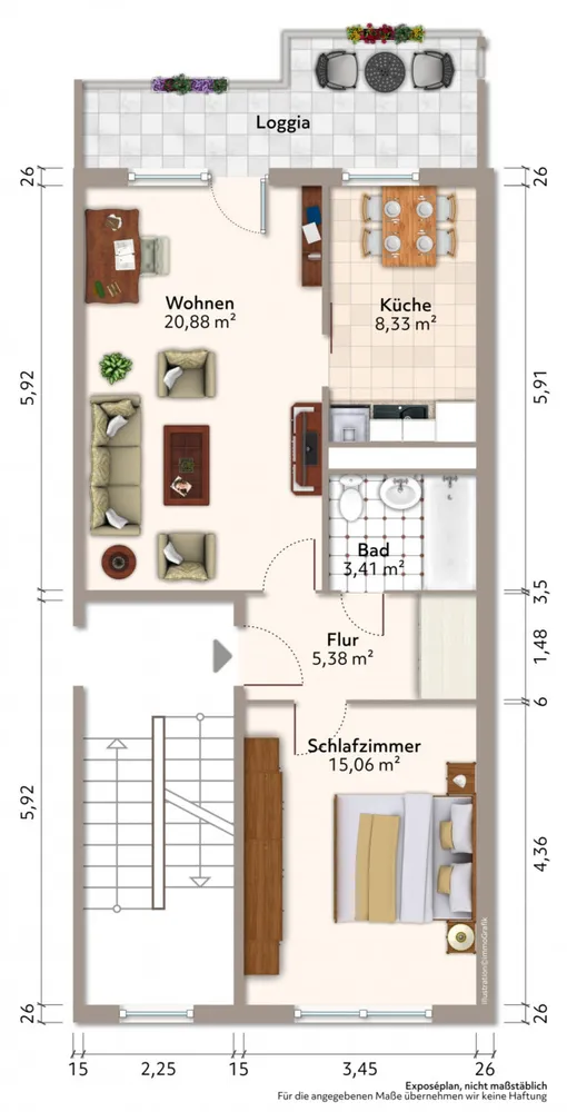 2 Zimmer Wohnung mit 55 m² in Bautzen – Bild 3