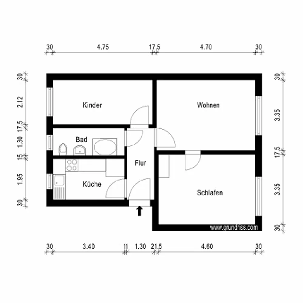 3 room apartment with 56 m² in Erfurt – Photo 2