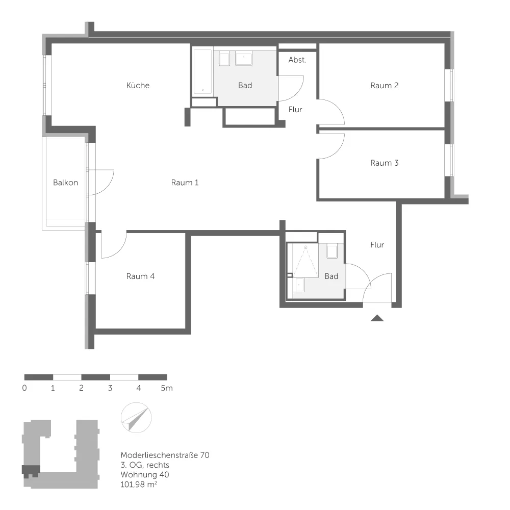 4 Zimmer Wohnung mit 102 m² in Berlin – Bild 3