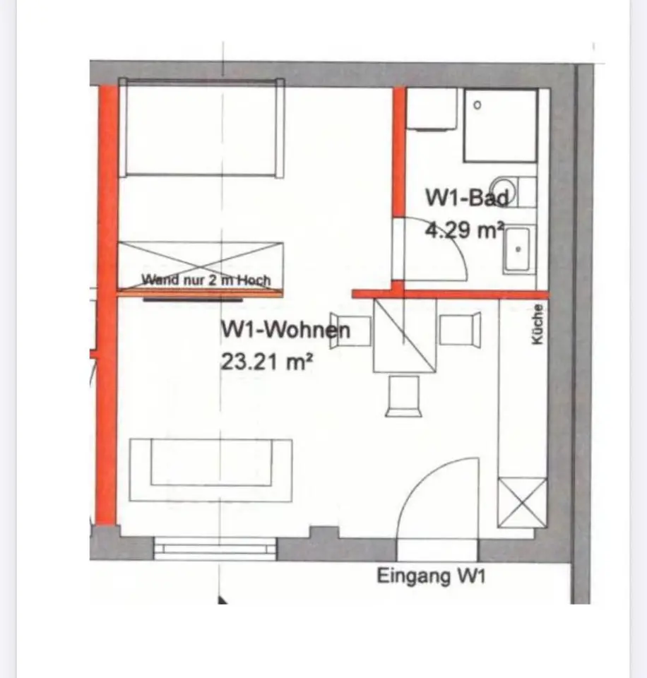 2 Zimmer Wohnung mit 28 m² in Karlsruhe – Bild 5