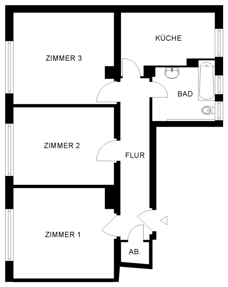 3 Zimmer Wohnung mit 70 m² in Nürnberg – Bild 2