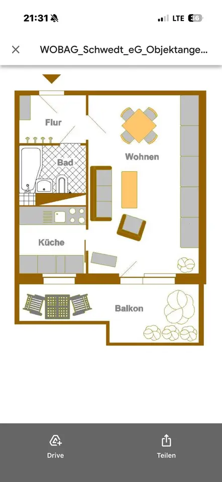 2 Zimmer Wohnung mit 47 m² in Schwedt/Oder – Bild 5