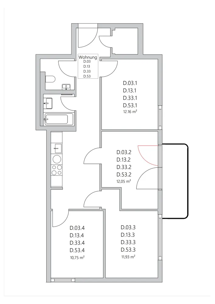 WG-Zimmer mit 12 m² in Berlin – Bild 1