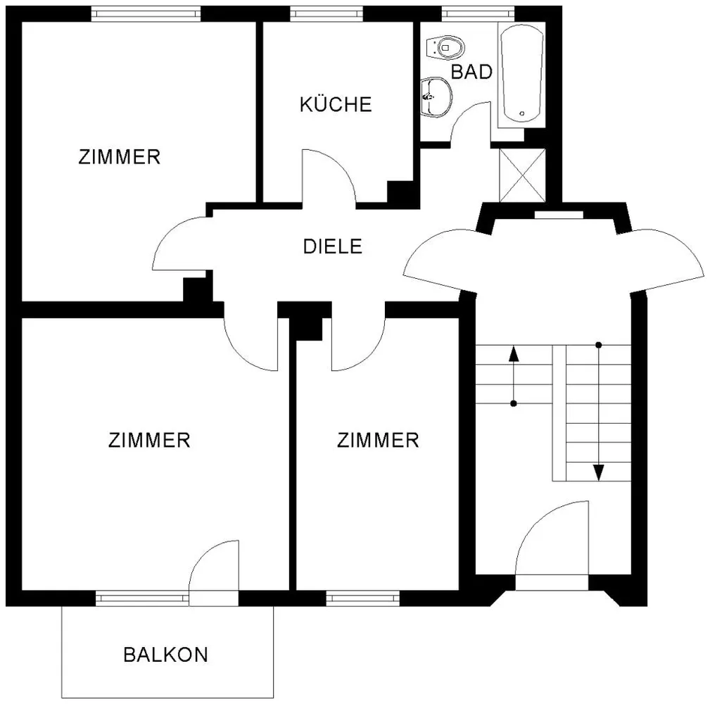 3 Zimmer Wohnung mit 56 m² in Bochum – Bild 3