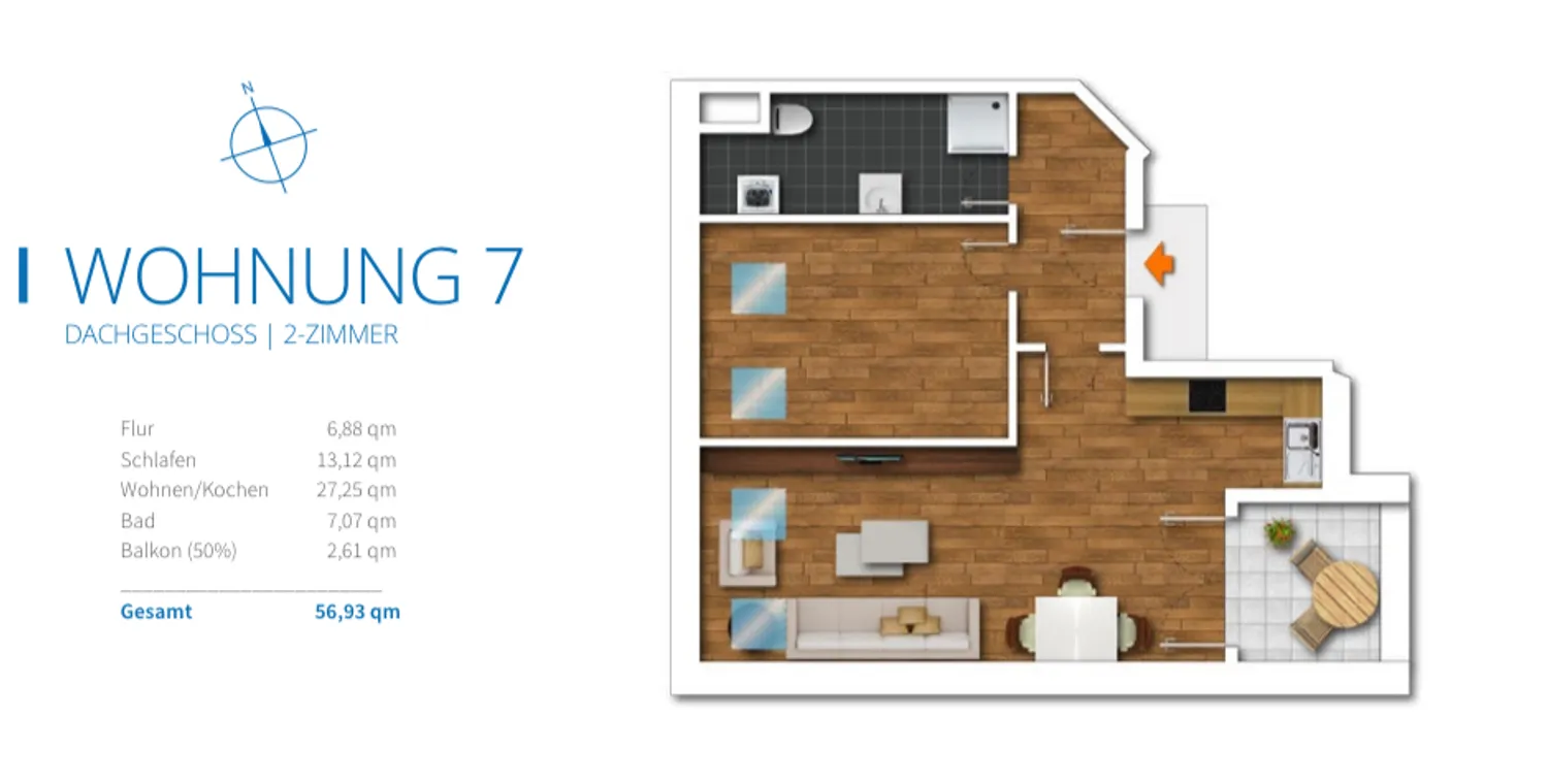 2 Zimmer Wohnung mit 57 m² in Leipzig – Bild 9